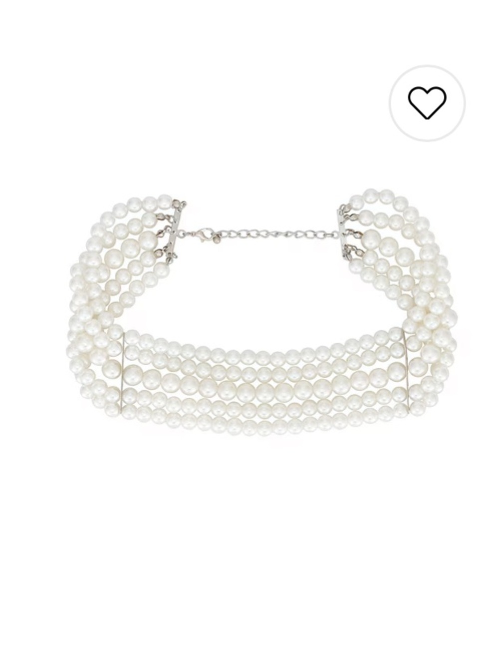 Lovers + Friends Five-Strand Pearl Helen Choker in White